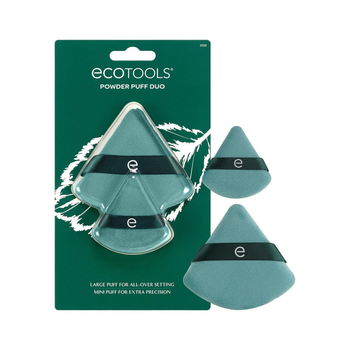 EcoTools Powder Puff Duo: Full-Size & Mini Puffs for Flawless Powder Application – Vegan & Cruelty-Free - görsel 1