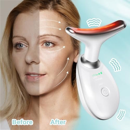Oriflame Neck and Face Massager - White Face Roller for Sculpting, Firming & Smoothing Skin with 3 Modes Avelisse