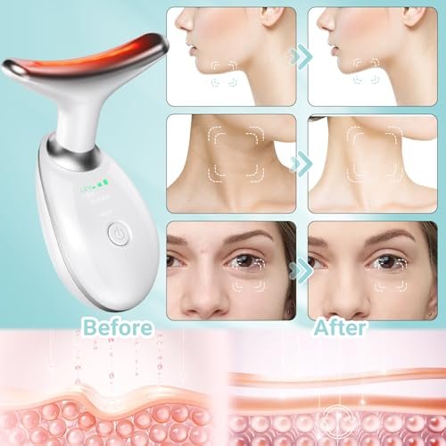 Oriflame Neck and Face Massager - White Face Roller for Sculpting, Firming & Smoothing Skin with 3 Modes Avelisse