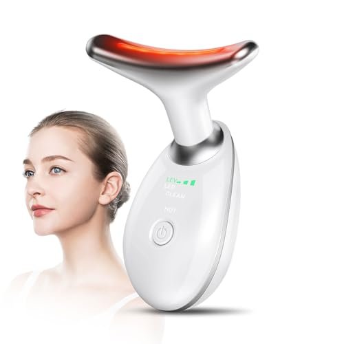 Oriflame Neck and Face Massager - White Face Roller for Sculpting, Firming & Smoothing Skin with 3 Modes Avelisse