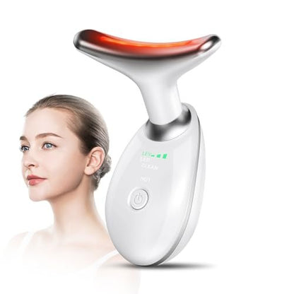 Oriflame Neck and Face Massager - White Face Roller for Sculpting, Firming & Smoothing Skin with 3 Modes Avelisse