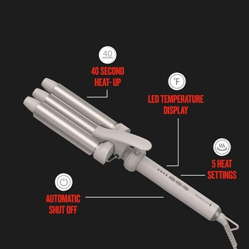 Remington 5-in-1 Curling Wand Set – Interchangeable Ceramic Curling Iron for Beach Waves, Loose & Tight Curls, Multi Styler Hair Tool, Fast Heat, Salon Results at Home Avelisse