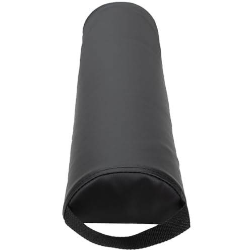 ForPro Premium Half-Round Bolster Pillow for Massage and Yoga - Oil and Stain-Resistant, 6"W x 3"H x 26"L, Black Avelisse