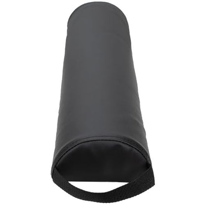 ForPro Premium Half-Round Bolster Pillow for Massage and Yoga - Oil and Stain-Resistant, 6"W x 3"H x 26"L, Black Avelisse