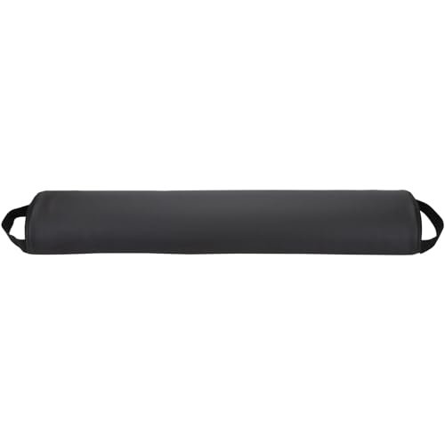 ForPro Premium Half-Round Bolster Pillow for Massage and Yoga - Oil and Stain-Resistant, 6"W x 3"H x 26"L, Black Avelisse