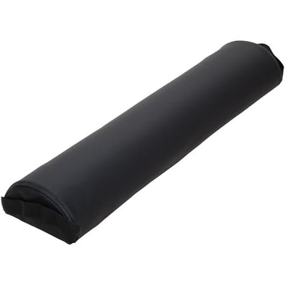 ForPro Premium Half-Round Bolster Pillow for Massage and Yoga - Oil and Stain-Resistant, 6"W x 3"H x 26"L, Black Avelisse
