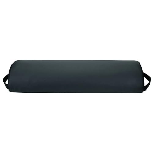 ForPro Premium Jumbo Half-Round Bolster Pillow – Black, 9”W x 4.5”H x 26”L, Oil & Stain-Resistant for Massage & Yoga Avelisse