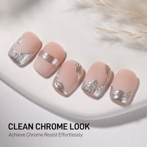 GAOY Matte Gel Top Coat for Gel Nail Polish - 16ml Chrome Proof Matte Finish for Detail Chrome Isolation Painting, Long Lasting UV Nail Art DIY - görsel 10