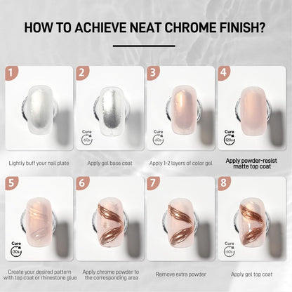 GAOY Matte Gel Top Coat for Gel Nail Polish - 16ml Chrome Proof Matte Finish for Detail Chrome Isolation Painting, Long Lasting UV Nail Art DIY