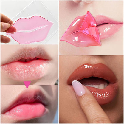 40 Pairs Eye Mask & Lip Mask - 24K Gold Gel Crystal Collagen Under Eye Patches for Dark Circles, Bachelorette Party Favors, Galentines Day Gifts, Bulk Bridesmaid Gifts