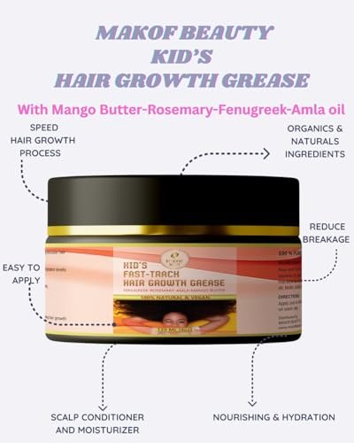 Kid's Hair Growth Grease with Raw Organic Batana Extract, Rosemary, Fenugreek, Amla Oil & Mango Butter – 120 ml Avelisse