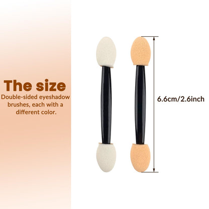 300-Pack Disposable Eyeshadow Applicator Sticks - Beige Sponge Tip Makeup Applicators for Precise Eye Shadow Application