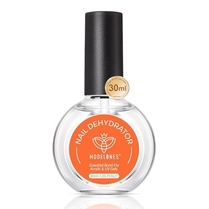 Modelones Nail Dehydrator 30ml – Acid-Free Nail Prep for Gel Polish, Acrylic Nails & Press-Ons