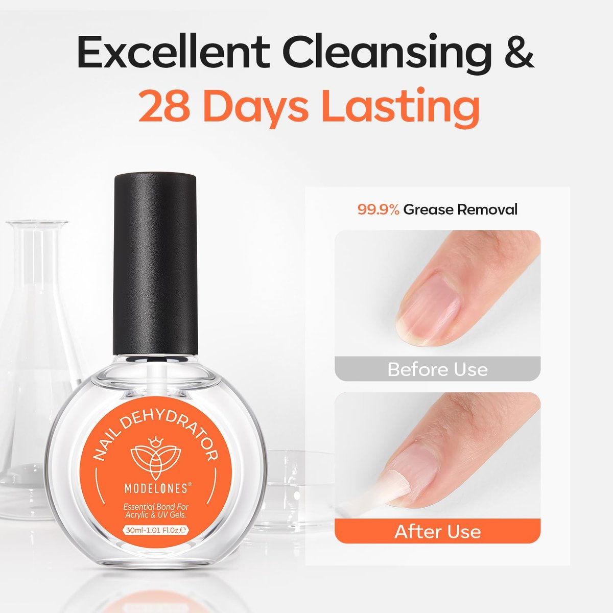 Modelones Nail Dehydrator 30ml – Acid-Free Nail Prep for Gel Polish, Acrylic Nails & Press-Ons - görsel 5