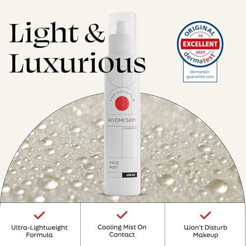 Kiyomi Skin Face Mist Moisturizer – Calming Facial Hydrating Spray with 5-ALA, Hyaluronic Acid, Green Tea & Lavender – Fast-Absorbing Antioxidant Moisture for All Skin Types – 3.3 Fl Oz - görsel 8