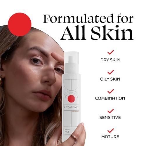 Kiyomi Skin Face Mist Moisturizer – Calming Facial Hydrating Spray with 5-ALA, Hyaluronic Acid, Green Tea & Lavender – Fast-Absorbing Antioxidant Moisture for All Skin Types – 3.3 Fl Oz - görsel 10