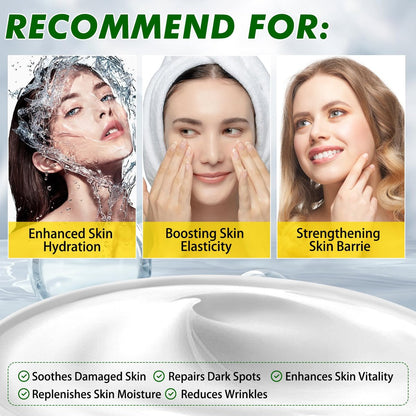 Snail Mucin 92% Repair Serum Cream - Hydrating Face Moisturizer for Dry & Sensitive Skin, Anti-Aging Firming & Wrinkle Reduction, Daily Repair Cream for All Skin Types (3.52 oz)