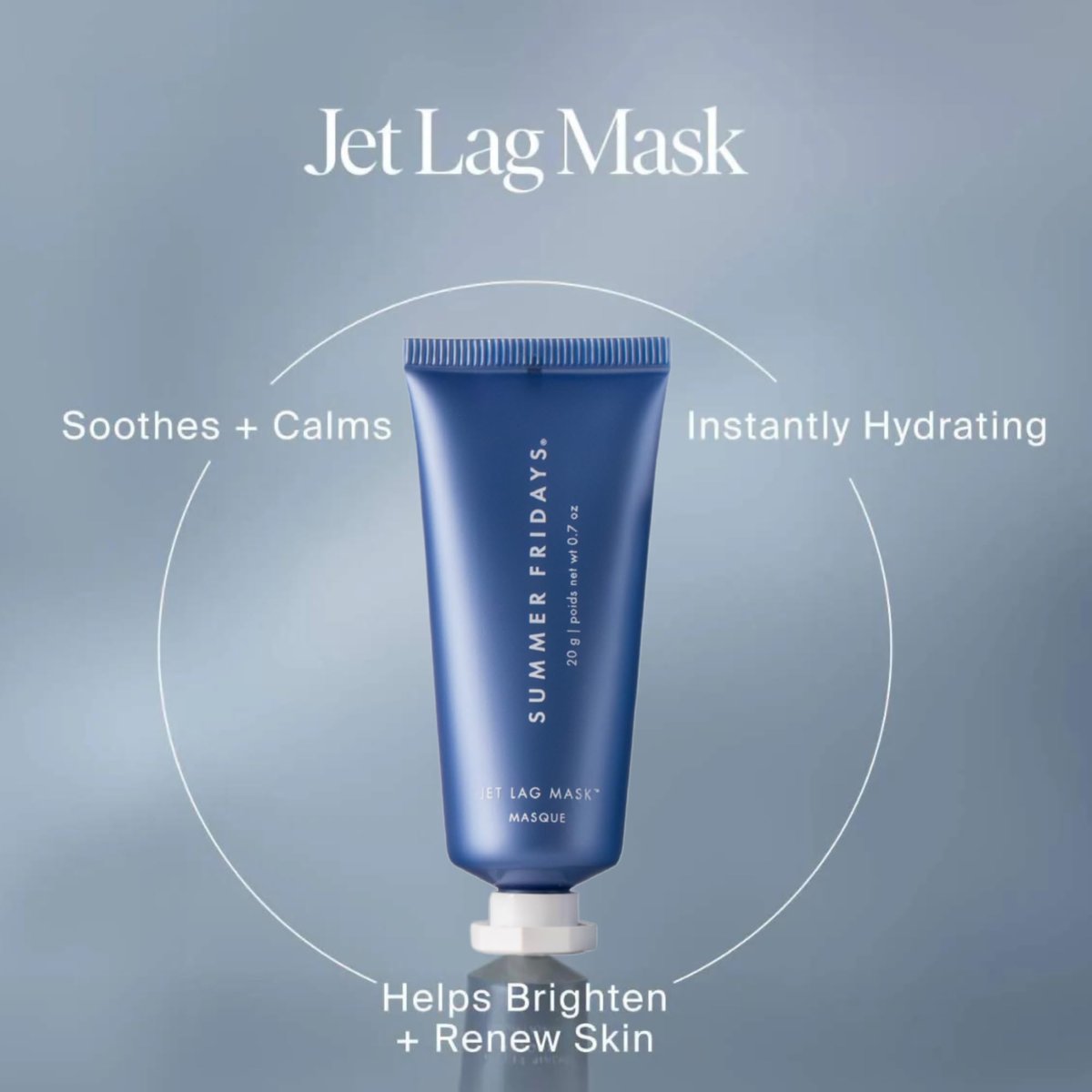 Summer Fridays Jet Lag™ Essentials Mini Hydrating Skin Care Set - Travel Size Skincare Kit & Gift Set (4 Count) Avelisse