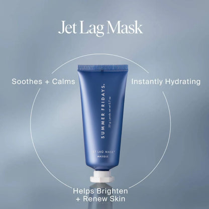 Summer Fridays Jet Lag™ Essentials Mini Hydrating Skin Care Set - Travel Size Skincare Kit & Gift Set (4 Count) Avelisse