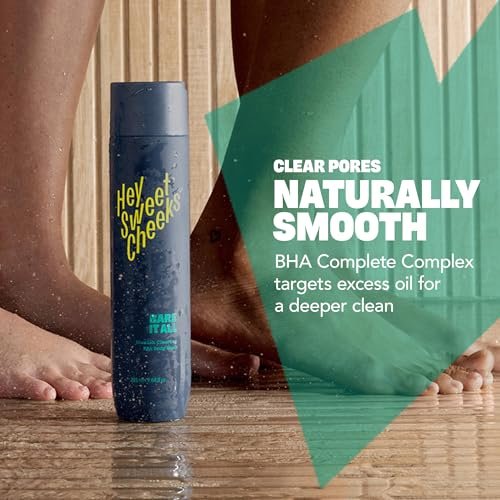 Hey Sweet Cheeks Bare It All BHA Salicylic Acid Body Wash with Oat Milk - Blemish Body Wash for Back & Body, 9.64 oz Avelisse