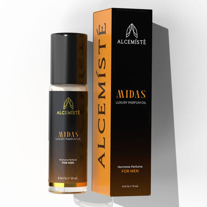 ALCEMÍSTÉ Concentrated Pheromone Cologne for Men - Oil Based Rollerball, 0.34 oz - Long-Lasting Amber, Wood & Musk Scent Avelisse