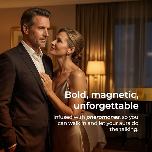 ALCEMÍSTÉ Concentrated Pheromone Cologne for Men - Oil Based Rollerball, 0.34 oz - Long-Lasting Amber, Wood & Musk Scent Avelisse