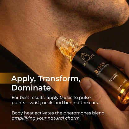 ALCEMÍSTÉ Concentrated Pheromone Cologne for Men - Oil Based Rollerball, 0.34 oz - Long-Lasting Amber, Wood & Musk Scent Avelisse