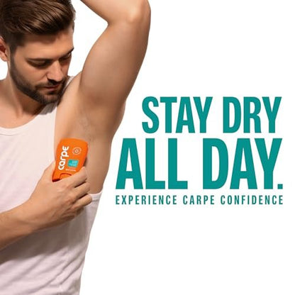 Carpe Deodorant Antiperspirant Men's Variety Pack – 100 Hour Sweat & Odor Control – Clinical Strength for Excessive Sweating – Sandalwood & Clean Sport, 2 Pack Avelisse