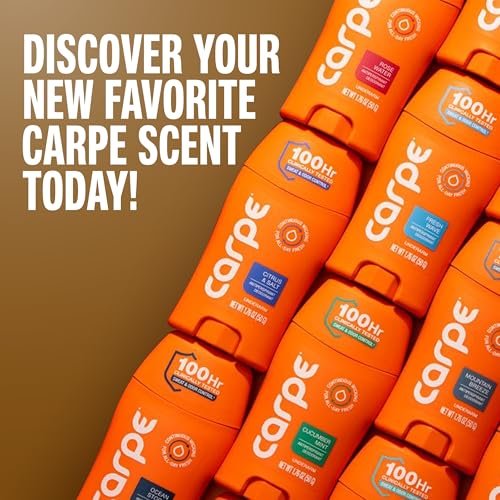 Carpe Deodorant Antiperspirant Men's Variety Pack – 100 Hour Sweat & Odor Control – Clinical Strength for Excessive Sweating – Sandalwood & Clean Sport, 2 Pack Avelisse
