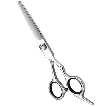 Xolaawa Professional Hair Cutting Scissors & Razor Shears – Ultra Sharp Stainless Steel for Salon, Barber, or Home Use (6.69 inches, Silver)