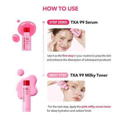 APRILSKIN TXA Niacinamide Toning Shot 99 Spicule Facial Serum - Brightening & Pore Care, 1.01 fl. oz.