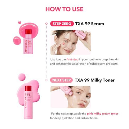 APRILSKIN TXA Niacinamide Toning Shot 99 Spicule Facial Serum - Brightening & Pore Care, 1.01 fl. oz.