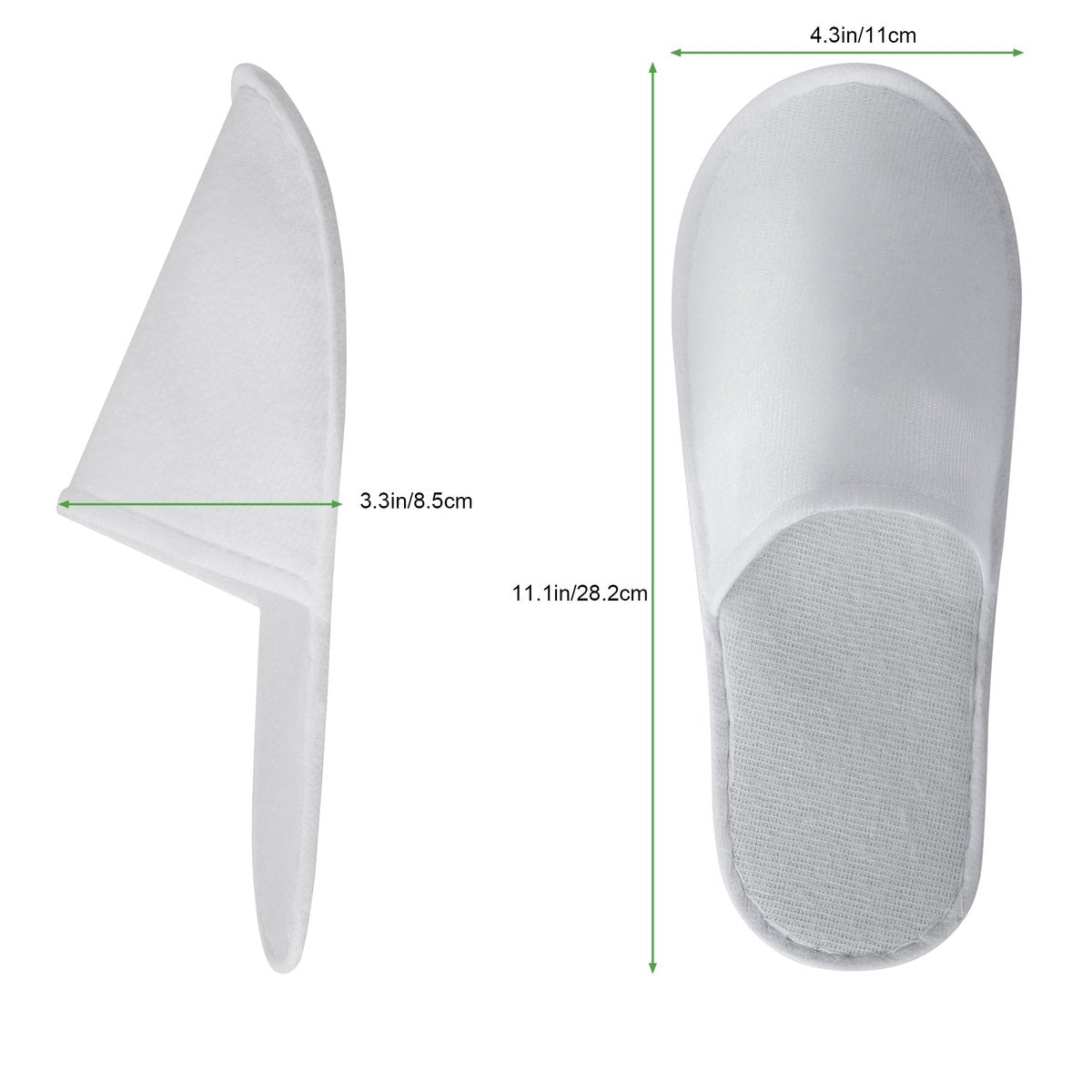 UrbanRoots 28 Pairs Disposable Slippers for Guests - Bulk Hotel, Spa & Travel Slippers with Pouch, Non-Slip White House Slippers Avelisse