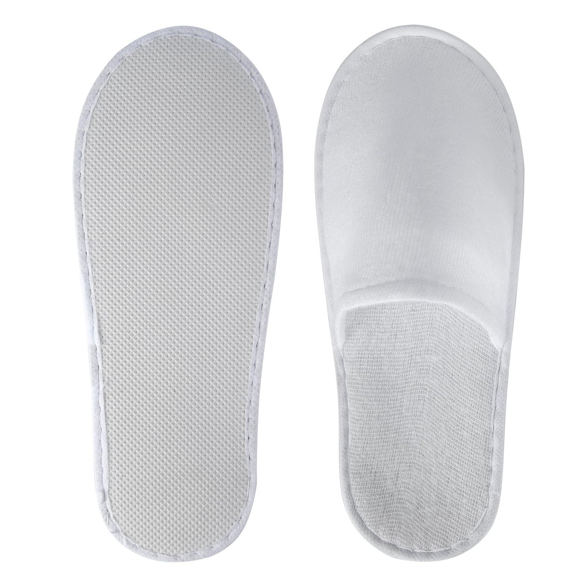 UrbanRoots 28 Pairs Disposable Slippers for Guests - Bulk Hotel, Spa & Travel Slippers with Pouch, Non-Slip White House Slippers Avelisse