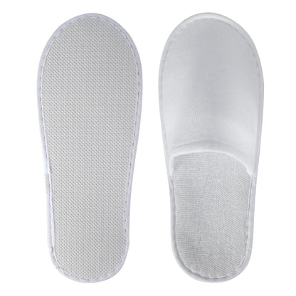 UrbanRoots 28 Pairs Disposable Slippers for Guests - Bulk Hotel, Spa & Travel Slippers with Pouch, Non-Slip White House Slippers Avelisse