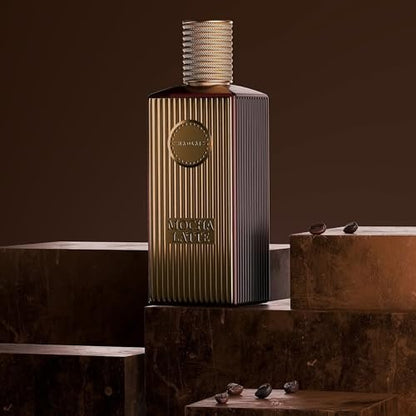 Khadlaj Mocha Latte Extrait de Parfum – Gourmand Spicy Sweet Warm Unisex Fragrance, 3.4 oz / 100 ml
