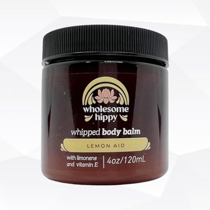 Wholesome Hippy Lemon-Aid Whipped Wonder Balm with Limonene – Lemon Balm Face Moisturizer (4 oz)