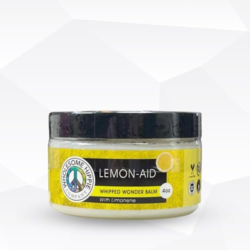 Wholesome Hippy Lemon-Aid Whipped Wonder Balm with Limonene – Lemon Balm Face Moisturizer (4 oz) - görsel 4