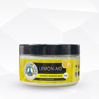 Wholesome Hippy Lemon-Aid Whipped Wonder Balm with Limonene – Lemon Balm Face Moisturizer (4 oz)