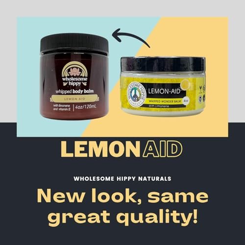 Wholesome Hippy Lemon-Aid Whipped Wonder Balm with Limonene – Lemon Balm Face Moisturizer (4 oz) - görsel 6