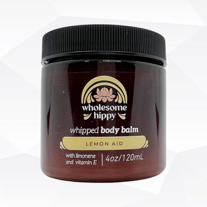 Wholesome Hippy Lemon-Aid Whipped Wonder Balm with Limonene – Lemon Balm Face Moisturizer (4 oz)
