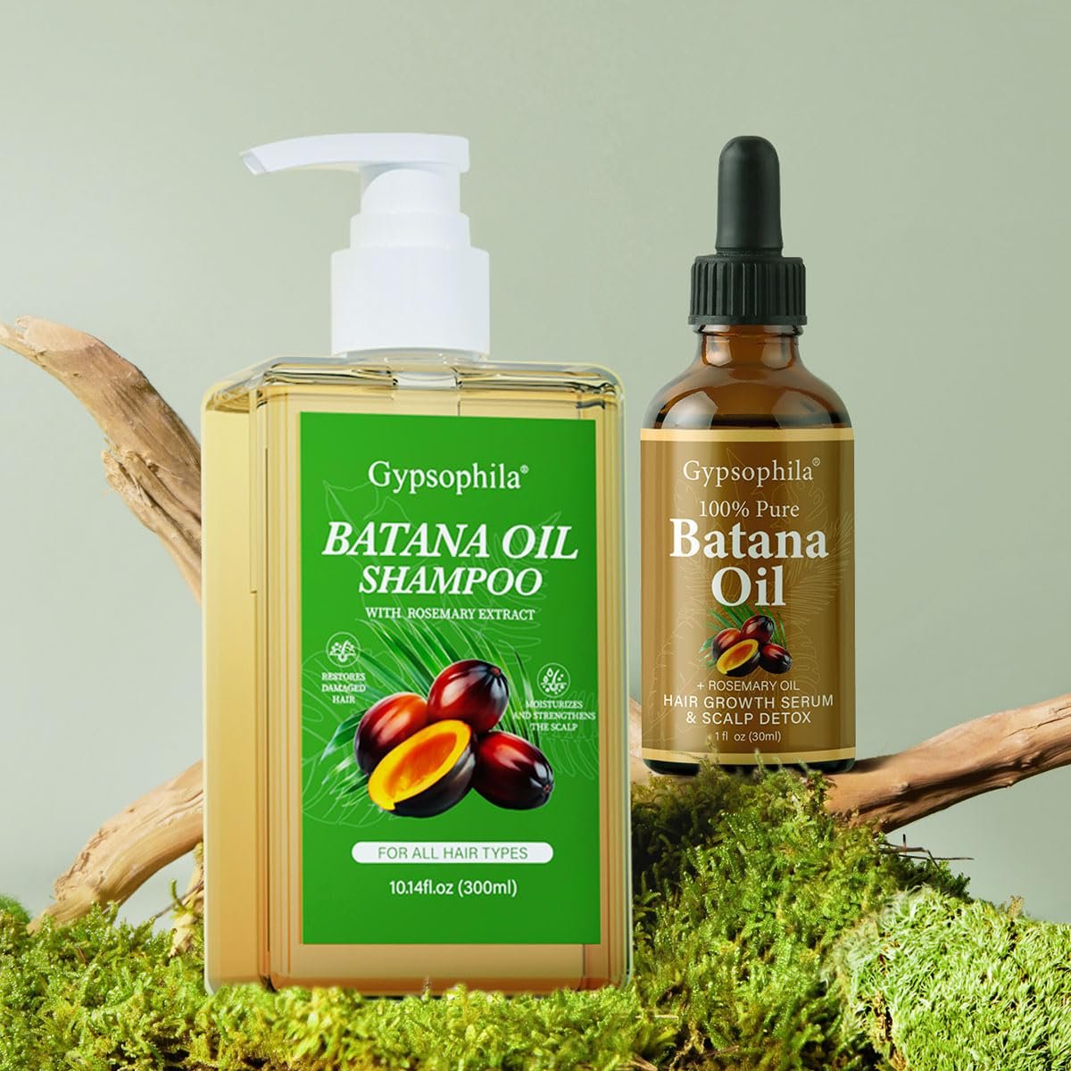 Gypsophila Batana Oil Hair Growth Bundle - Batana Oil Shampoo & 100% Pure Natural Rosemary Hair Treatment for Women & Men – Thicker, Healthier Hair Avelisse