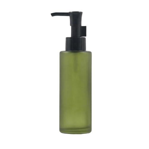 Upscale Green Matt Glass Pump Bottle 100ml/3.4oz – Luxury Lotion Pump Dispenser for Cream, Emulsion, Essence & Travel - görsel 2