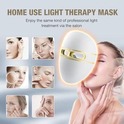 F FIWENE Pro-Grade FSA LED Light Therapy Facial Mask - Red & Blue Light Anti Aging for Face, Salon Treatment for Acne, Wrinkles & Redness at Home, Ideal Skincare Device for Birthday, Mom Gift Avelisse