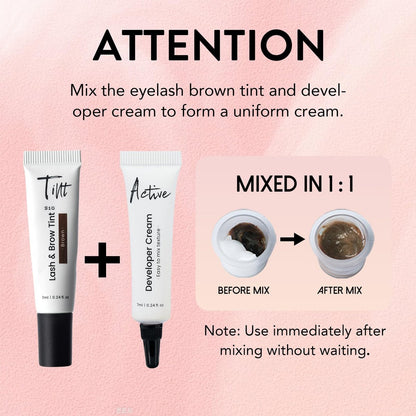 GOLLEE Lash Color Kit Brown – Professional Lash and Brow Color for Salon & Home Use, Natural Effects, Long Lasting Up to 4 Weeks
