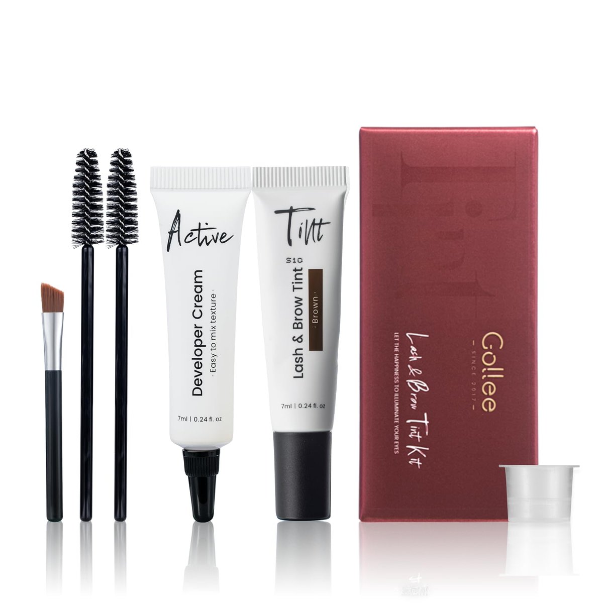 GOLLEE Lash Color Kit Brown – Professional Lash and Brow Color for Salon & Home Use, Natural Effects, Long Lasting Up to 4 Weeks - görsel 2