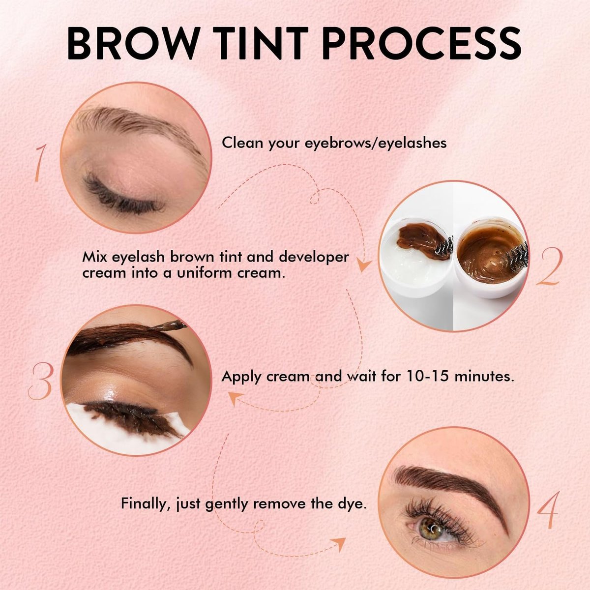 GOLLEE Lash Color Kit Brown – Professional Lash and Brow Color for Salon & Home Use, Natural Effects, Long Lasting Up to 4 Weeks - görsel 14