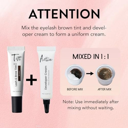 GOLLEE Lash Color Kit Brown – Professional Lash and Brow Color for Salon & Home Use, Natural Effects, Long Lasting Up to 4 Weeks