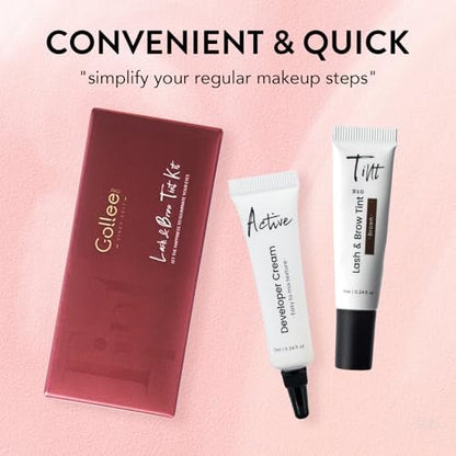 GOLLEE Lash Color Kit Brown – Professional Lash and Brow Color for Salon & Home Use, Natural Effects, Long Lasting Up to 4 Weeks