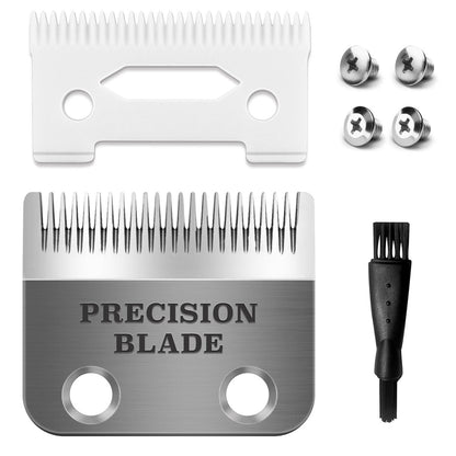 OwnLifeYF Precision Blade Fit for Wahl Clippers - 2 Holes Adjustable Carbon Steel Replacement Blade (Silver, 1 Pack)